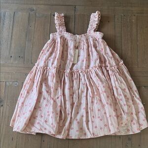 Rylee + cru Sisley pink floral dress girls 8-9 years nwt bohemian ruffles